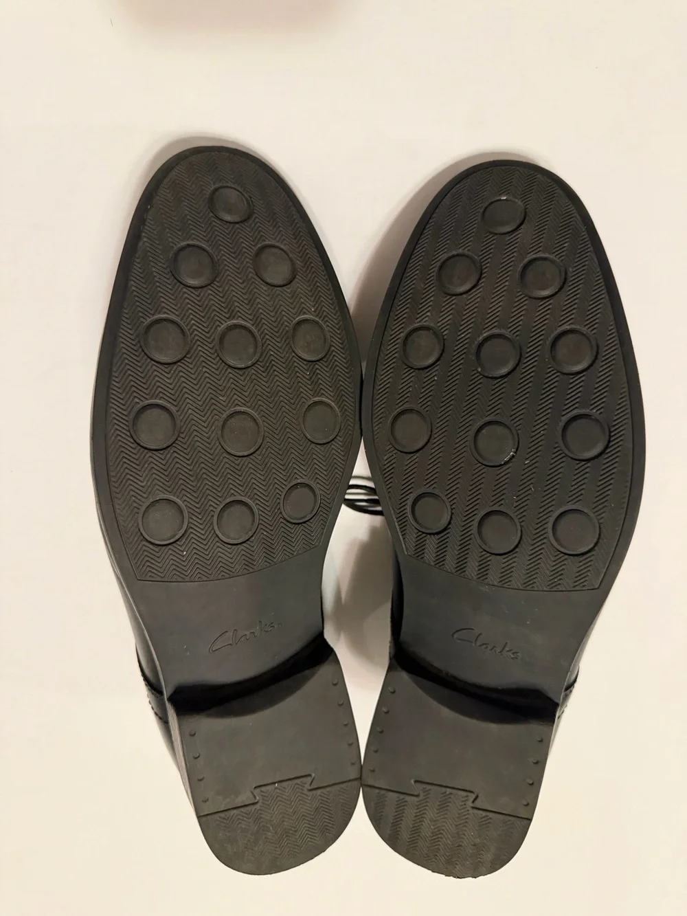 Clarks Collection Whiddon Cap Toe Oxford Black Leather Men’s Dress Shoes 9.5M